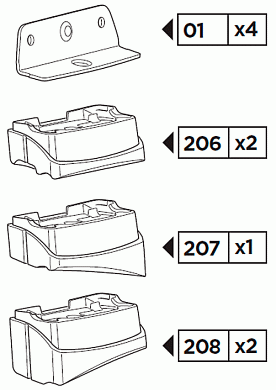 Крепёжный комплект THULE 3140 для FORD Transit Courier 14-