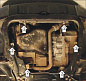 Защита картера двигателя, КПП Мотодор 13202 для Land Rover Freelander 2
