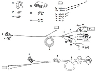 Электрика для фаркоп оригинальная WESTFALIA 322080300113 для Audi A3 / Skoda Octavia / VW Golf / Seat Leon