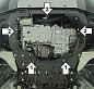 Защита картера двигателя, КПП MOTODOR 383221 для Land Rover Range Rover Evoque 1 / Discovery Sport